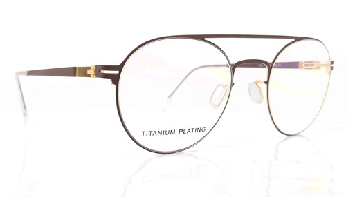 Metall brille pilot gold - gold, braun
