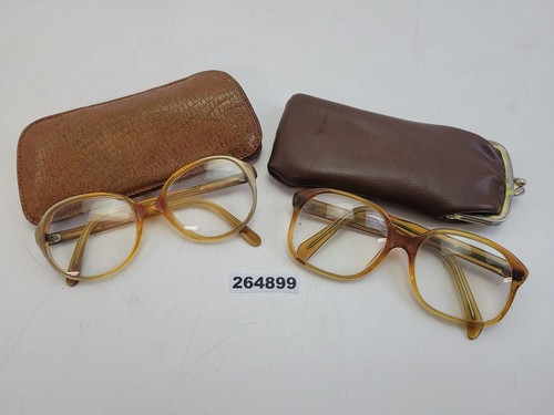 Brillen kunststoff braun - 2x,