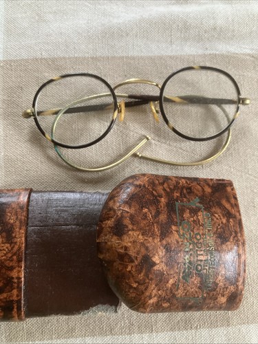 Antike brille mit etui - etui,, ca
