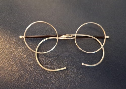 Antike nickelbrille mit - antike,