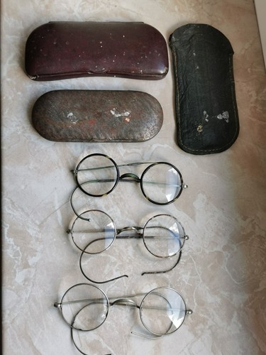 Alte nickelbrille runde - alte,