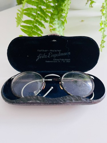 Antike rundbrille nickelbrille - rundbrille,