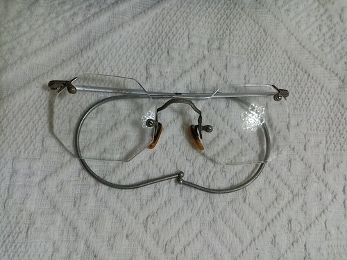 Alte nickelbrille mit - nickelbrille, !
