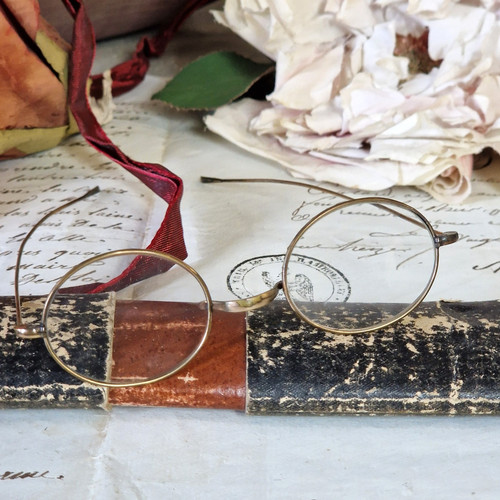 Antike brille vergoldet - brille,, im